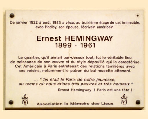 visite le Paris d'Hemingway